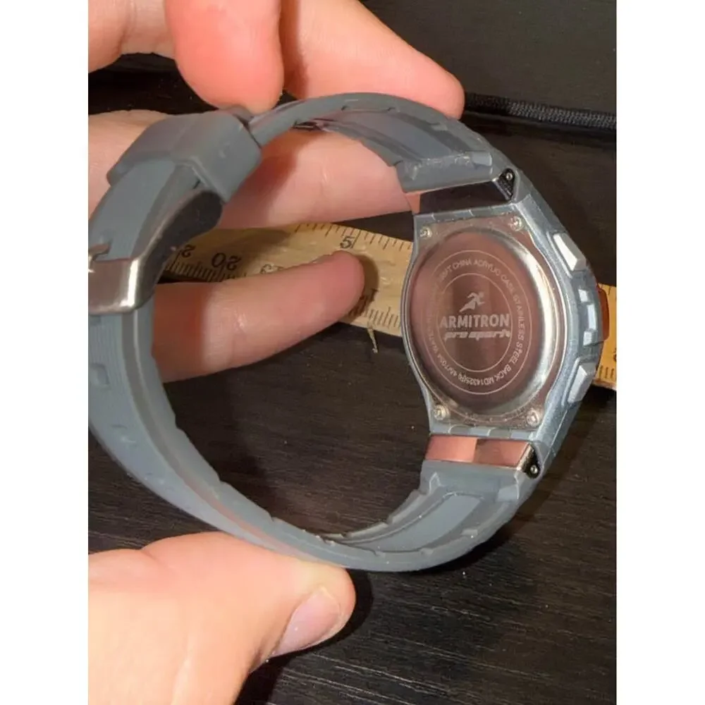 ARMITRON Pro Sport Gray and Orange Digital Watch #45/7054 Unisex (FC107-1Q4548